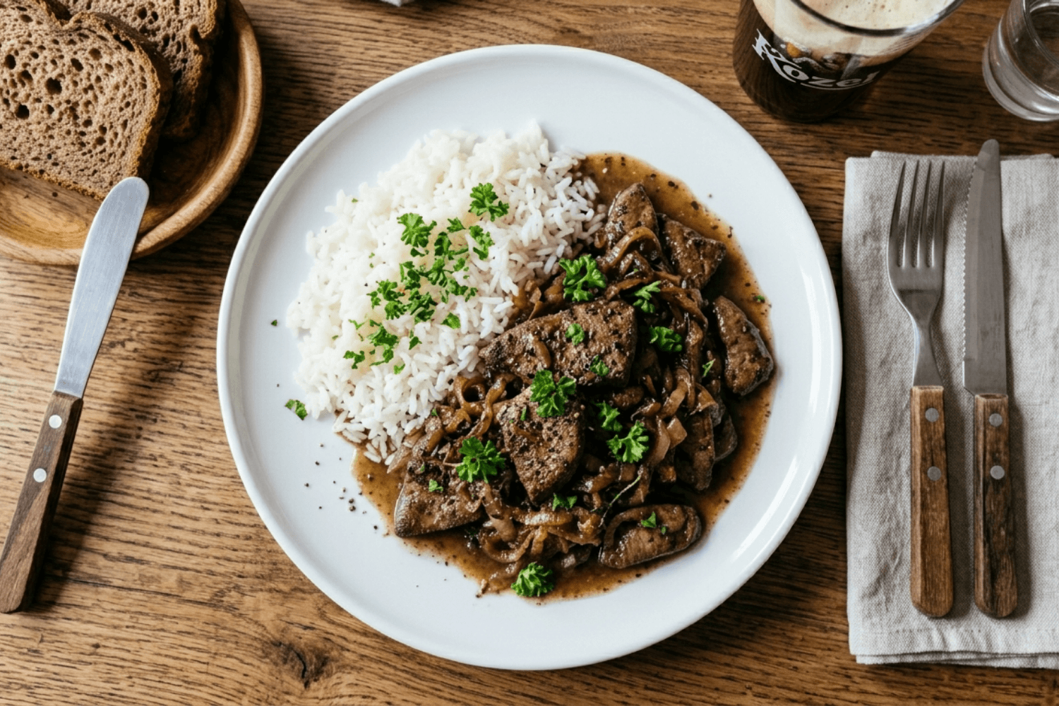 Vepřová játra na cibulce